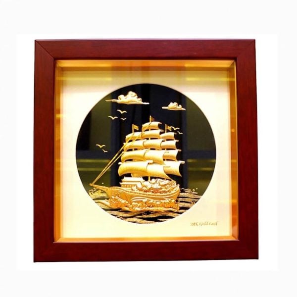 Tranh Thuận Buồm Xuôi Gió Mạ Vàng 24k 20*20cm TTB-2020