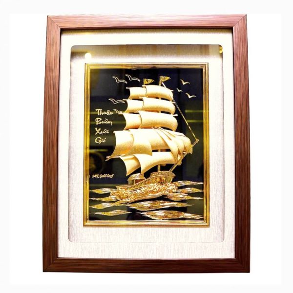 Tranh Thuận Buồm Xuôi Gió Mạ Vàng 26*33cm TTB-2633D