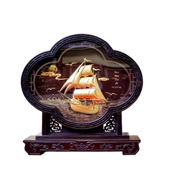 tranh thuận buồm xuôi gió mạ vàng 25 26cm