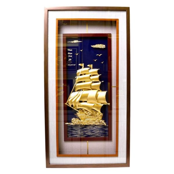 tranh thuận buồm xuôi gió mạ vàng 42 81 cm